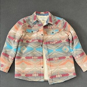 Colorful Patterned Kids Jean Jacket